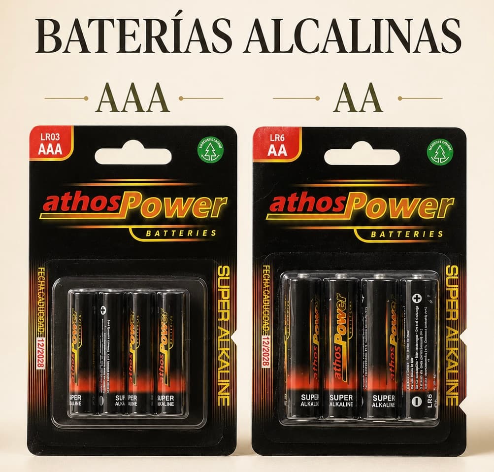 Baterías alcalinas AA, Paquete de 4