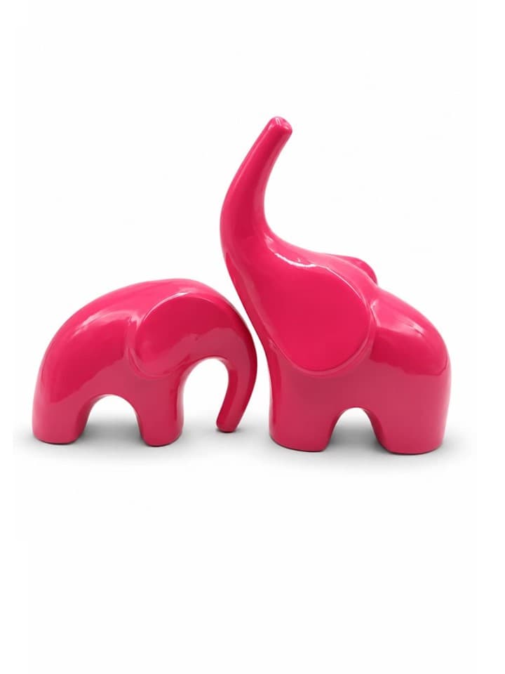 Pareja de Elefantes Rosados Fucsia
