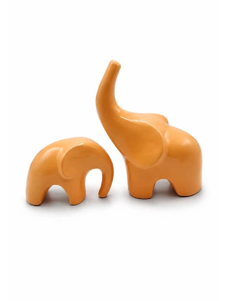 Pareja de Elefantes Crema
