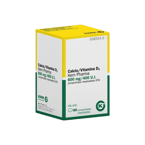 Calcio + Vitamina D3 Kern 60 comprimidos masticables EFG