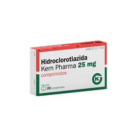 Hidroclorotiazida Kern 25 mg, 20 comprimidos EFG