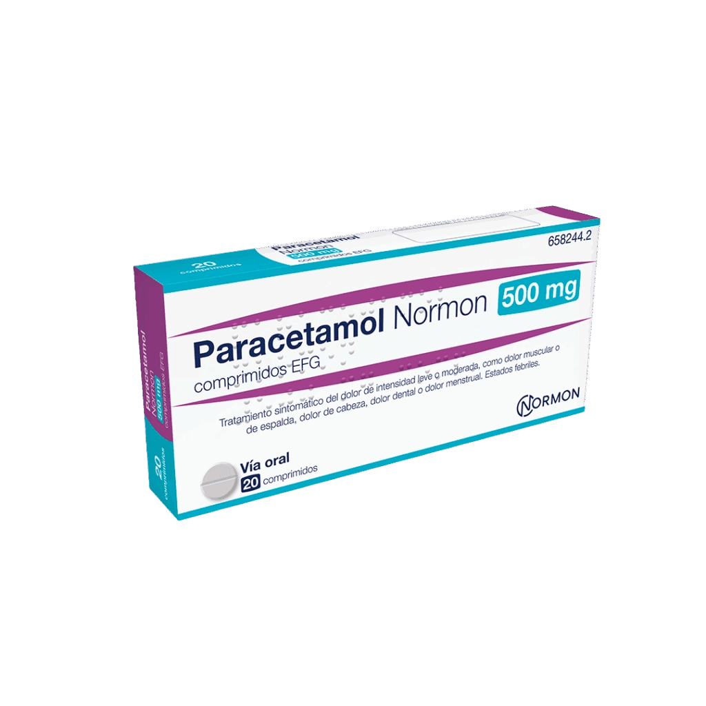 Paracetamol Normon 500 mg, 20 comprimidos EFG